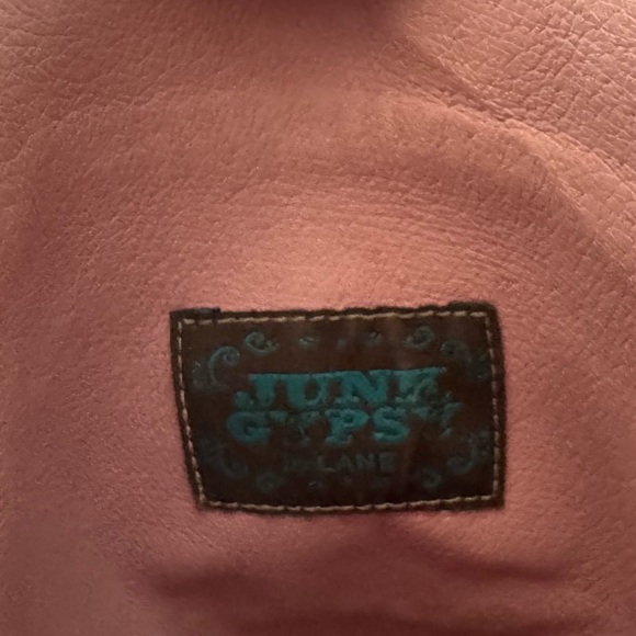 Junk Gypsy by Lane She Who Is Brave Suede Cowboy Boots Women 11 Tan - Picture 13 of 15